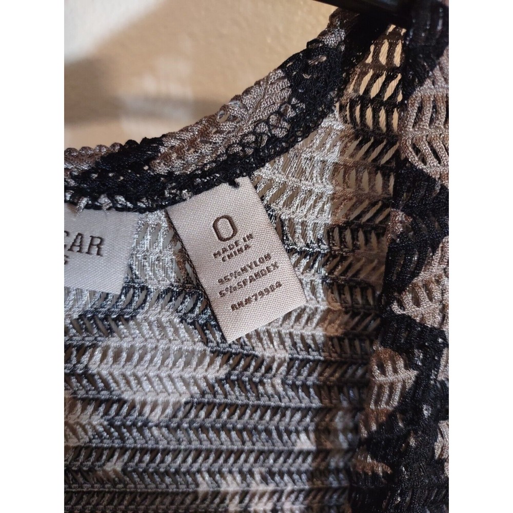 Chicos Easywear Women's 0 Cardigan Black Gray Aztec Stretch Designer Basic - Picture 4 of 6